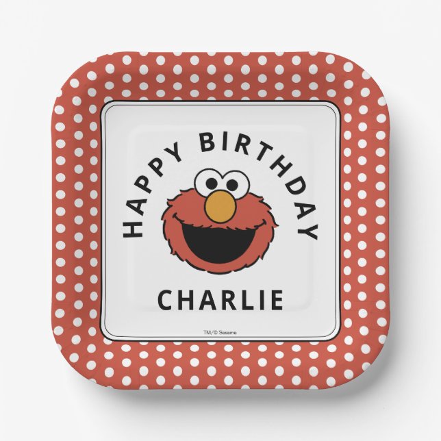Sesame Street | Elmo - First Birthday Paper Plates (Front)
