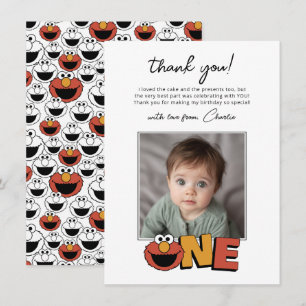 Sesame Street   Elmo - First Birthday Thank You Card