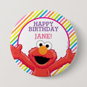 Sesame Street Elmo Girl's Birthday 7.5 Cm Round Badge