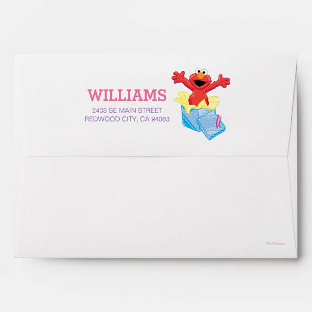 Sesame Street | Elmo Girls Birthday Envelopes (Back (Top Flap))