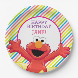 Sesame Street Elmo Girl's Birthday Paper Plate