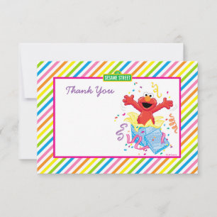 Sesame Street Elmo Girl's Birthday Thank You Card