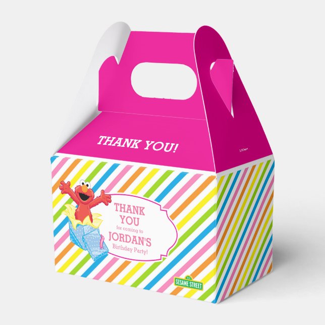 Sesame Street | Elmo Girls - Birthday Thank You Favour Box (Front Side)