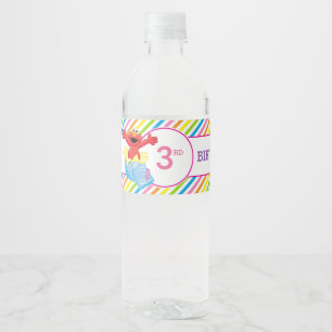 Sesame Street   Elmo Girl's Birthday Water Bottle Label