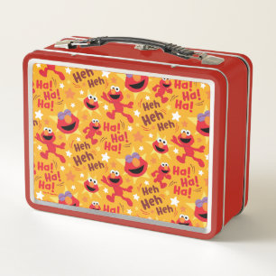 Sesame Street Elmo Ha! Ha! Ha! Pattern Metal Lunch Box