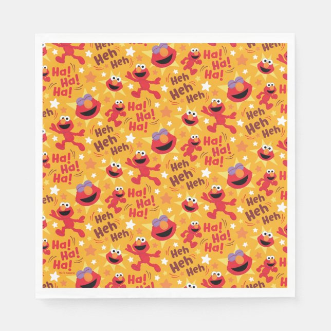 Sesame Street | Elmo Ha! Ha! Ha! Pattern Napkin (Front)