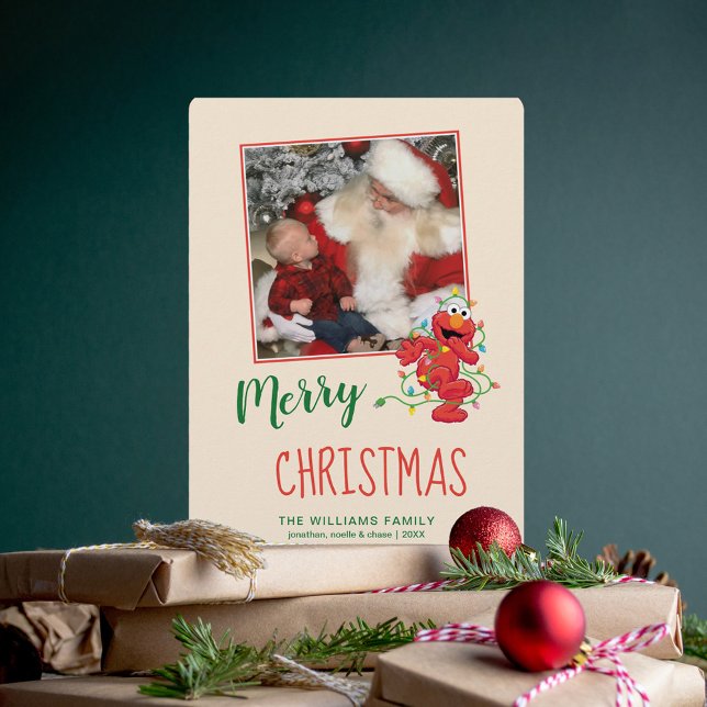 Sesame Street | Elmo Holiday with Photo (Card next to presents)