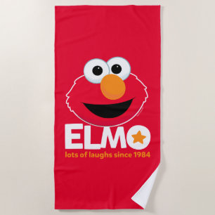 Sesame Street Elmo Lots of Laughs Since 1984 Beach Towel