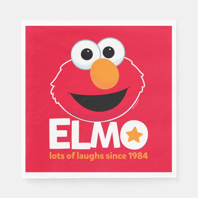 Sesame Street | Elmo Lots of Laughs Since 1984 Napkin (Front)