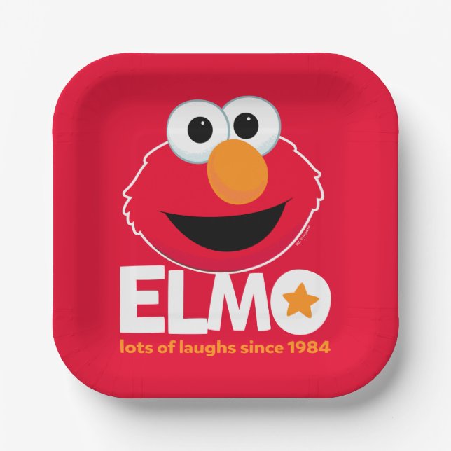 Sesame Street | Elmo Lots of Laughs Since 1984 Paper Plate (Front)