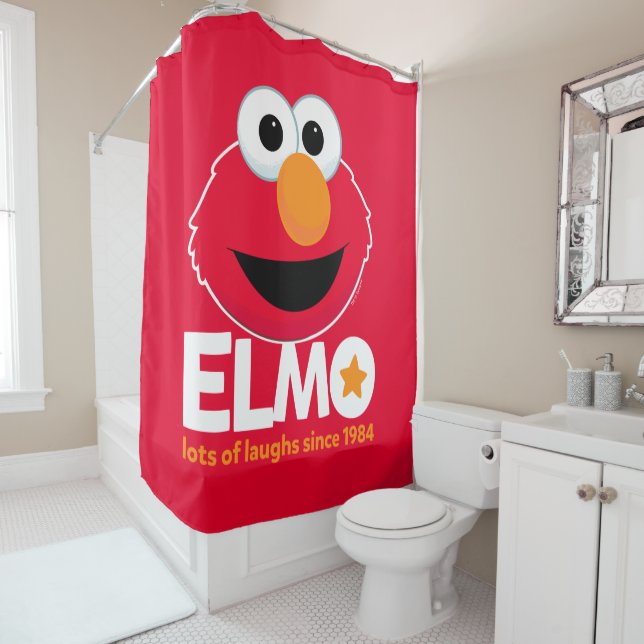 Sesame Street | Elmo Lots of Laughs Since 1984 Shower Curtain (In Situ)