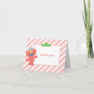 Sesame Street Elmo - Pink Thank You Card