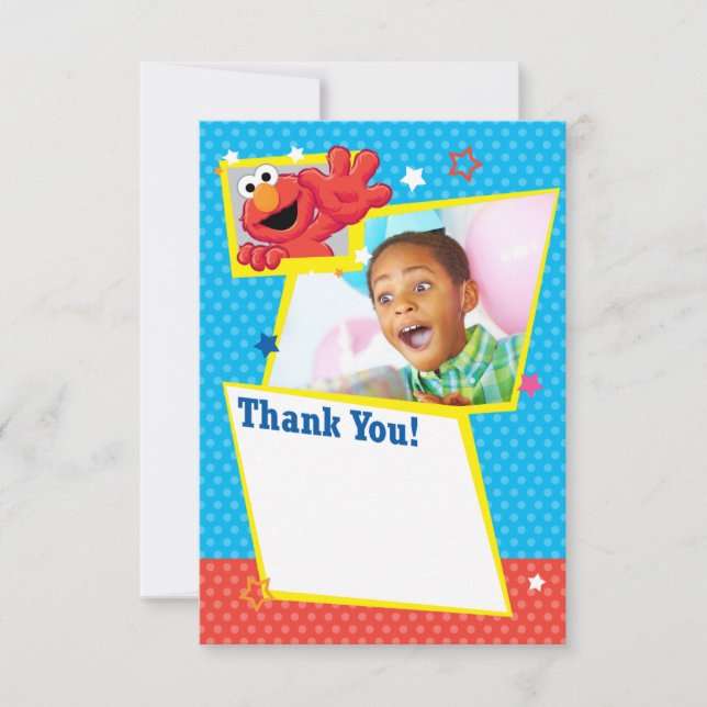 Sesame Street | Elmo - Polka Dot & Stars Birthday Card (Front)