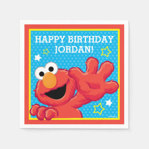 Sesame Street Elmo - Polka Dot & Stars Birthday Napkin
