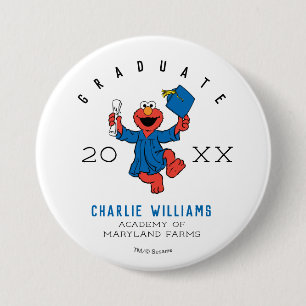 Sesame Street Elmo Preschool Graduate 7.5 Cm Round Badge