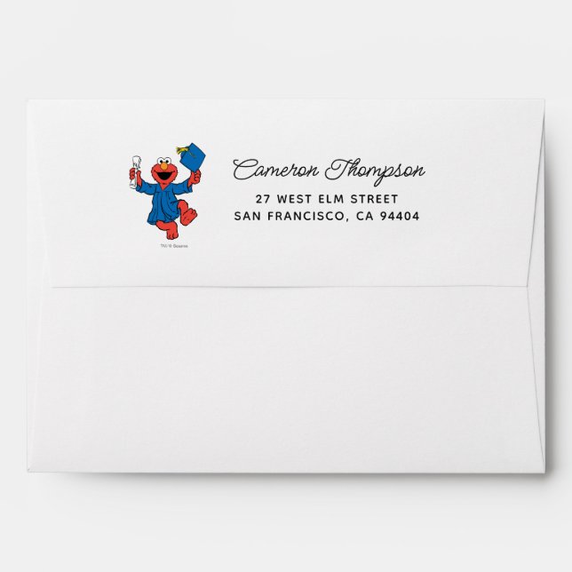 Sesame Street | Elmo Preschool Graduate  Envelope (Back (Top Flap))