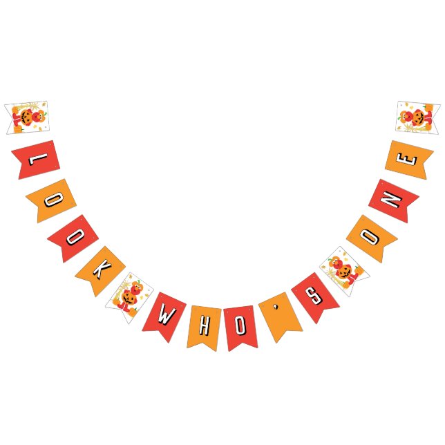 Sesame Street - Elmo | Pumpkin First Birthday Bunting (All)