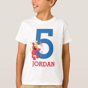 Sesame Street   Elmo - Rainbow 5th Birthday T-Shirt