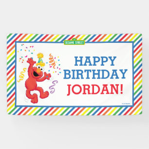 Sesame Street Elmo - Rainbow Birthday Banner