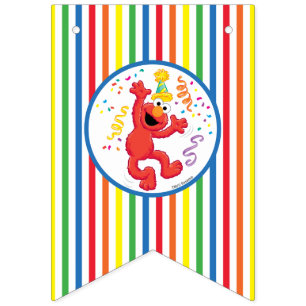 Sesame Street   Elmo - Rainbow Birthday Bunting