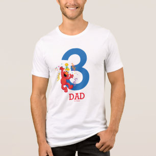 Sesame Street Elmo - Rainbow Birthday Dad Tri-Blend Shirt