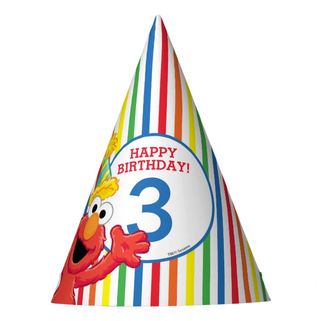 Sesame Street | Elmo - Rainbow Birthday Party Hat (Front)