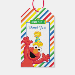 Sesame Street Elmo - Rainbow Birthday Thank You Gift Tags