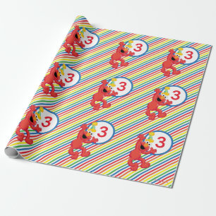 Sesame Street   Elmo - Rainbow Birthday Wrapping Paper