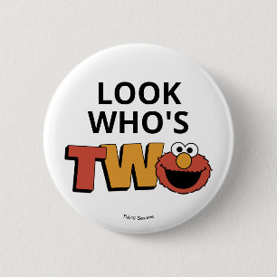 Sesame Street Elmo - Second Birthday Button