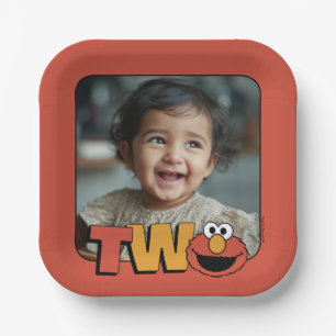 Sesame Street Elmo - Second Birthday Paper Plate