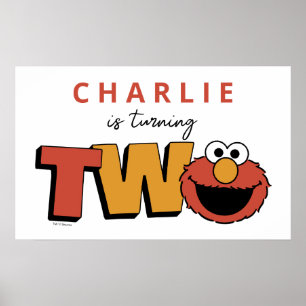 Sesame Street Elmo - Second Birthday Poster