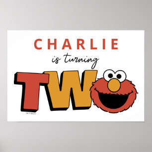 Sesame Street Elmo - Second Birthday Poster
