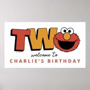 Sesame Street Elmo - Second Birthday Poster