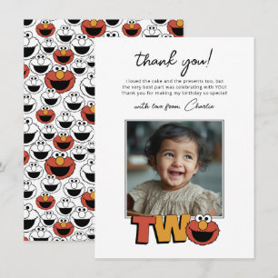 Sesame Street   Elmo - Second Birthday Thank You C Card
