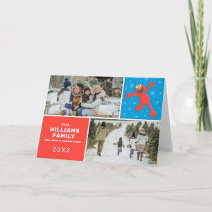 Sesame Street   Elmo Snowflake Family Photo Card