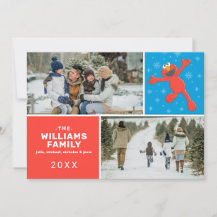 Sesame Street Elmo Snowflake Family Photo Holiday Card