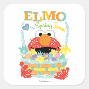 Sesame Street - Elmo Spring Time Square Sticker