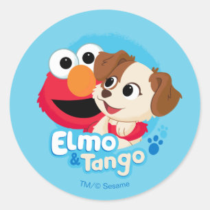 Sesame Street Elmo & Tango Badge Classic Round Sticker