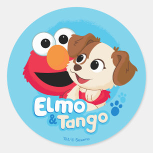 Sesame Street Elmo & Tango Badge Classic Round Sticker