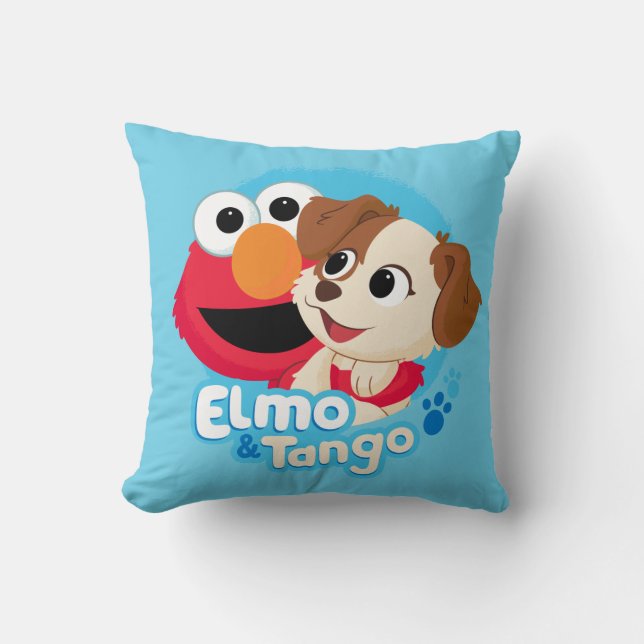 Sesame Street | Elmo & Tango Badge Cushion (Front)