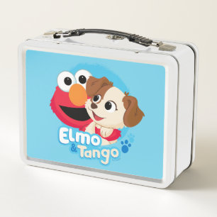 Sesame Street Elmo & Tango Badge Metal Lunch Box