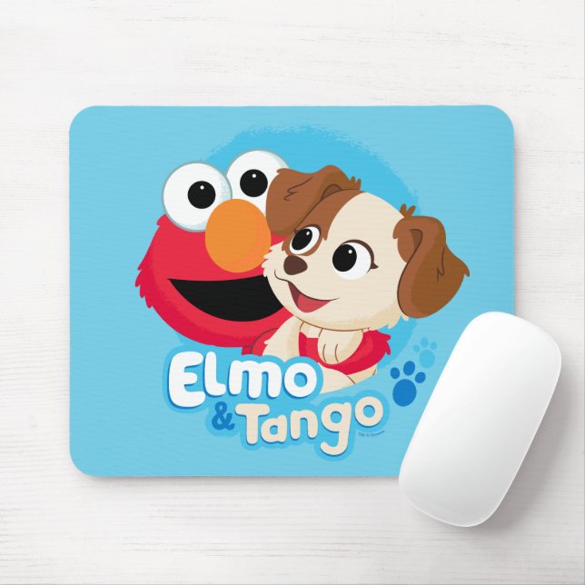 Sesame Street | Elmo & Tango Badge Mouse Mat (With Mouse)