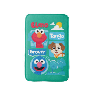 Sesame Street   Elmo, Tango, & Grover Park Graphic Bath Mat