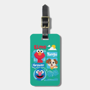 Sesame Street   Elmo, Tango, & Grover Park Graphic Luggage Tag