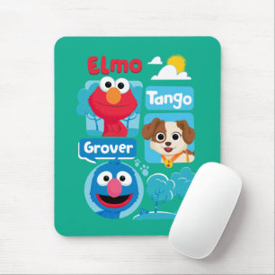Sesame Street   Elmo, Tango, & Grover Park Graphic Mouse Mat