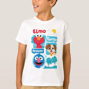 Sesame Street Elmo, Tango, & Grover Park Graphic T-Shirt
