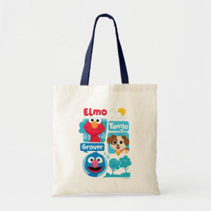 Sesame Street Elmo, Tango, & Grover Park Graphic Tote Bag