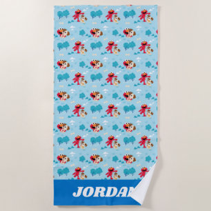 Sesame Street Elmo & Tango Pattern Beach Towel