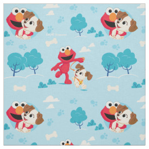 Sesame Street   Elmo & Tango Pattern Fabric