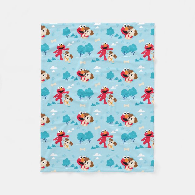Sesame Street | Elmo & Tango Pattern Fleece Blanket (Front)